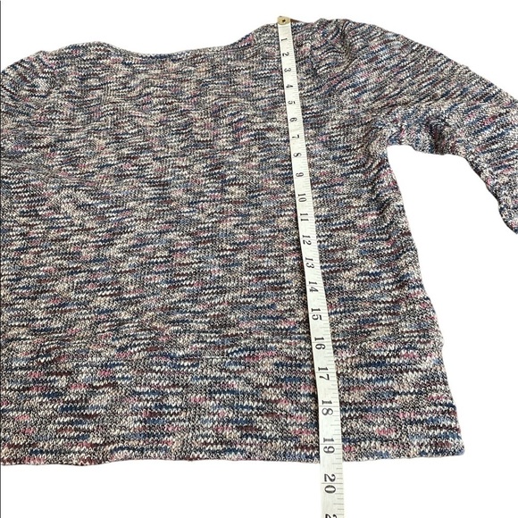 Madewell Women’s Black and Pastel Heathered Crop Knit Sweater Size Small - Picture 7 of 9